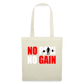 Pas de douleur pas de gain devis - Sac en tissu - nature - Devant