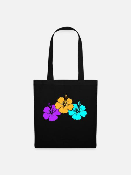 hibiscus - Sac en tissu - noir