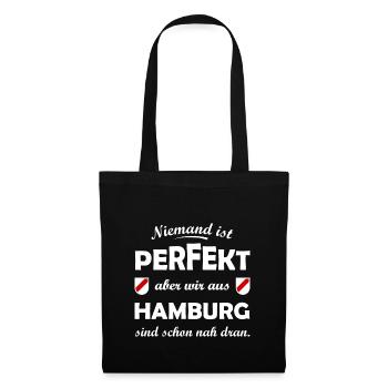 Die Hamburger - Stoffbeutel - Schwarz - Vorne