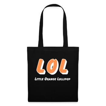 LOL - Petite sucette orange - Sac en tissu - noir - Devant
