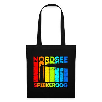 Spiekeroog Nordsee Ostfriesische Insel Geschenk - Stoffbeutel - Schwarz - Vorne