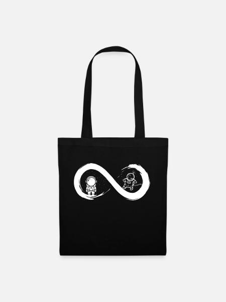 Infinity-Astronaut - Stoffbeutel - Schwarz