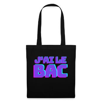 J ai le bac - Sac en tissu - noir - Devant
