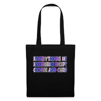Avocados Office Big Cat Guenon Pet Coffee Cup - Tote Bag - black - Front