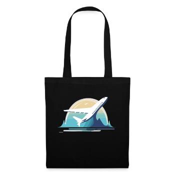 Avion - Sac en tissu - noir - Devant
