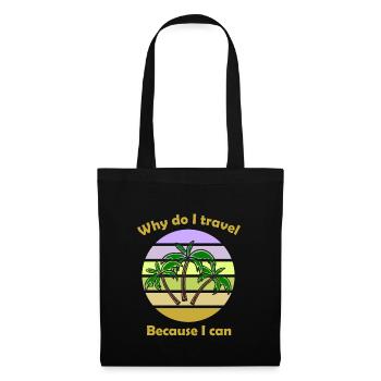 Le Touriste - Sac en tissu - noir - Devant