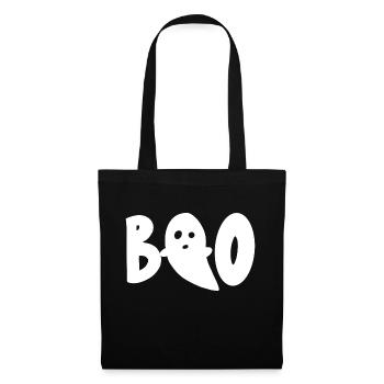 Boo Geist Halloween - Stoffbeutel - Schwarz - Vorne