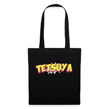 Tetsuya nom personnalisé bande dessinée Style Pop Art, - Sac en tissu - noir - Devant