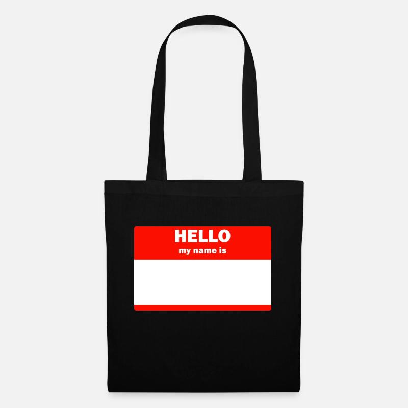 Hello my name is Hallo mein Name ist - Stoffbeutel - Schwarz