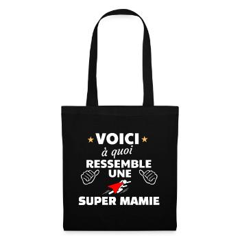 Hommage à la Super Mamie Humoristique - Sac en tissu - noir - Devant