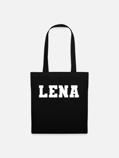 Name - Lena - Stoffbeutel - Schwarz