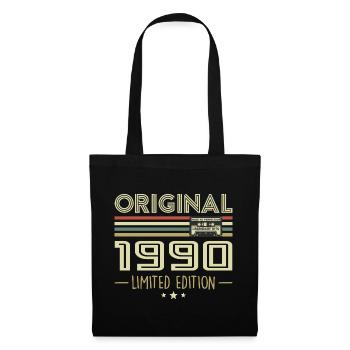 Vintage 1990er Jahre Original Vintage Retro Geburtstag - Stoffbeutel - Schwarz - Vorne