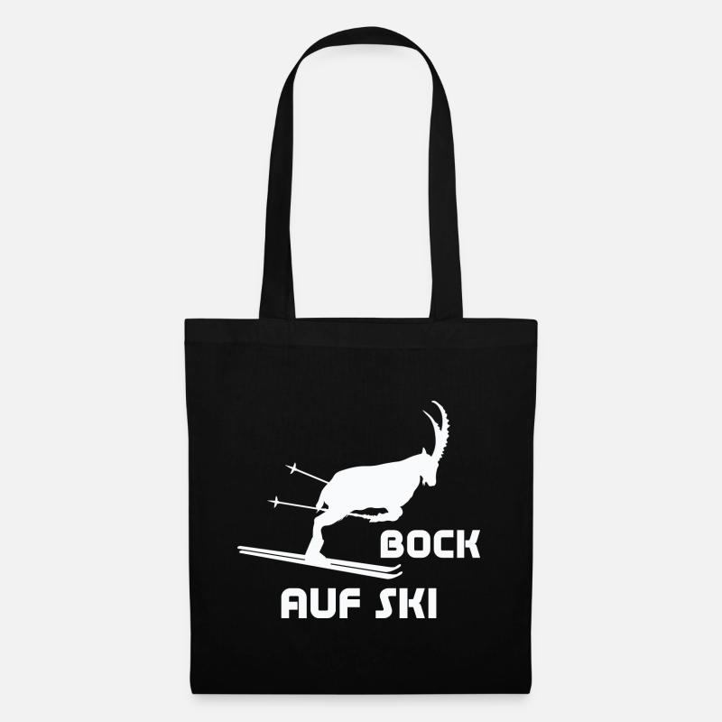 Bock auf Ski Humor Lustige Bilder - Stoffbeutel - Schwarz