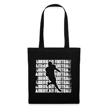 Joueurs de football américain - Sac en tissu - noir - Devant