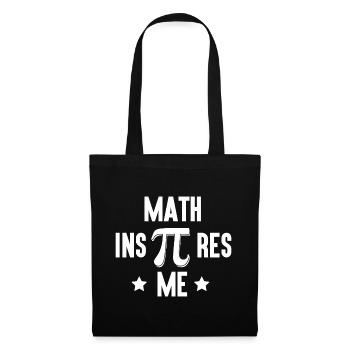 Pi Day - Math Inspires Me - Tote Bag - black - Front