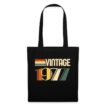 Jahrgang 1979 - 1979 Jubiläumsgeschenk - Stoffbeutel - Schwarz - Vorne