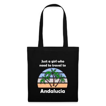 Urlaub in Andalusien - Stoffbeutel - Schwarz - Vorne