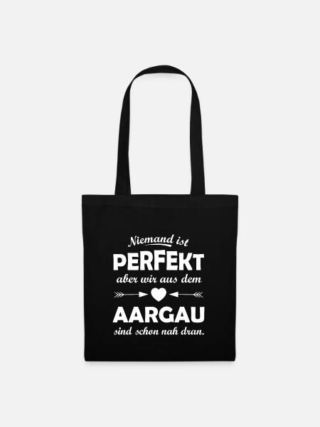 Perfekt aus dem Aargau - Stoffbeutel - Schwarz