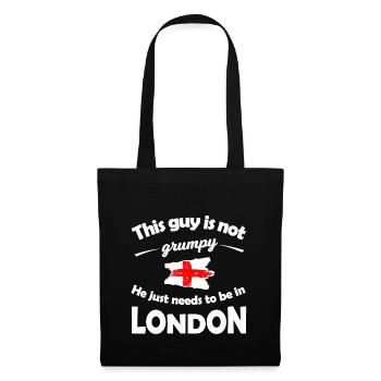 Urlaub in London - Stoffbeutel - Schwarz - Vorne