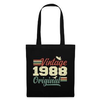 Vintage 1988 Cadeau Anniversaire 1988 Retro - Sac en tissu - noir - Devant