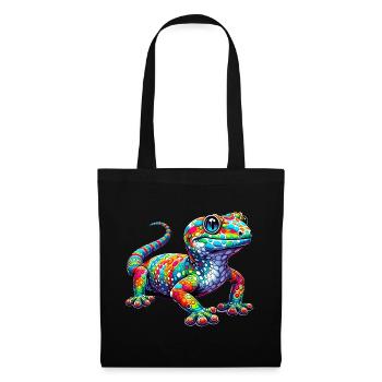 Gecko - Stoffbeutel - Schwarz - Vorne