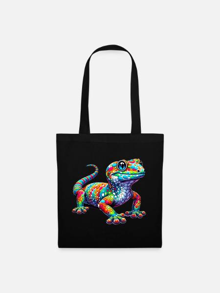 Gecko - Stoffbeutel - Schwarz