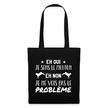 Ich rieche die Schafe - nein, ich sehe das Problem nicht - Stoffbeutel - Schwarz - Vorne