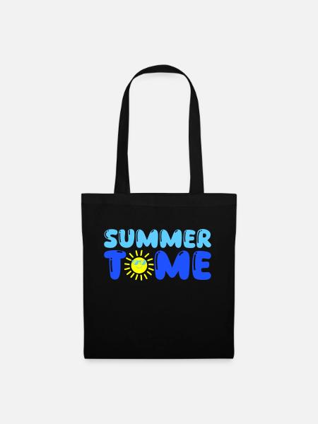summer time - Stoffbeutel - Schwarz