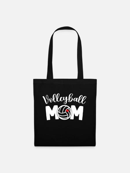 Volleyball Spieltag Cheer Mama - Stoffbeutel - Schwarz