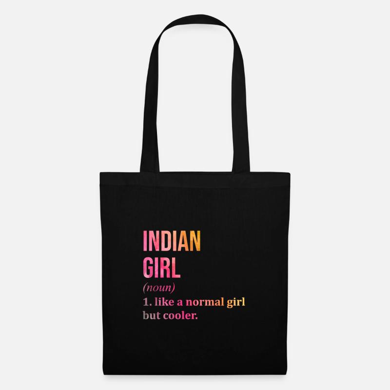 Indien - Stoffbeutel - Schwarz