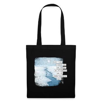 Mais que la justice coule comme de l’eau. - Sac en tissu - noir - Devant