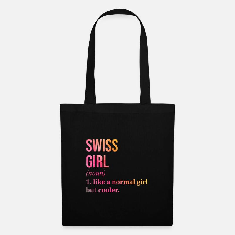 Schweiz - Stoffbeutel - Schwarz
