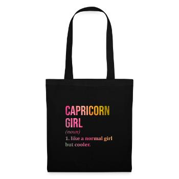 Capricorne - Sac en tissu - noir - Devant