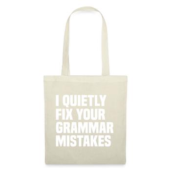 Je corrige tranquillement votre grammaire - Sac en tissu - nature - Devant