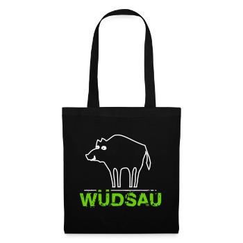 Wüdsau Österreich Dialekt Mundart Geschenk - Stoffbeutel - Schwarz - Vorne