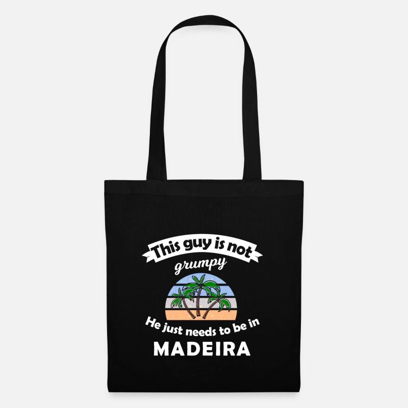 Urlaub in Madeira - Stoffbeutel - Schwarz