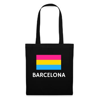 Pan Pride Flagge Barcelona - Stoffbeutel - Schwarz - Vorne