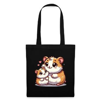Loving Hamster Parent with Child - Tote Bag - black - Front