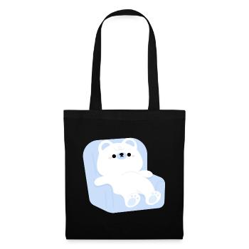 Ours polaire fatigué - Sac en tissu - noir - Devant