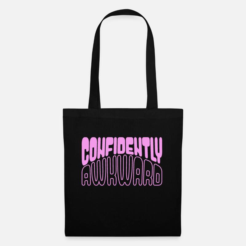 Confidently awkward in pink - Tote Bag - black