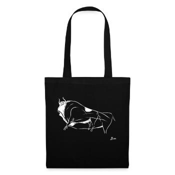Cave Painting Bison - Stoffbeutel - Schwarz - Vorne