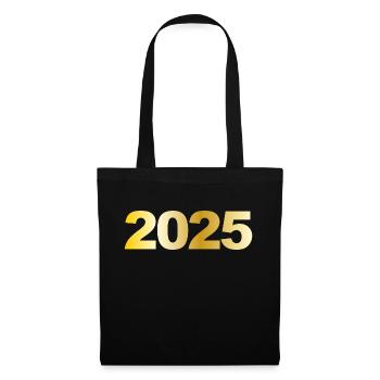 2025 Jahrgang Geschenk - Stoffbeutel - Schwarz - Vorne