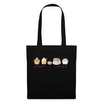 Manger du gâteau - Sac en tissu - noir - Devant