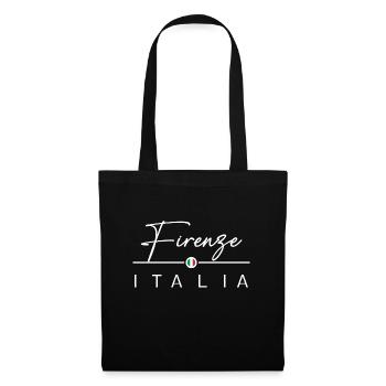 Italia - Firenze - Florenz - Italien - Italy - Stoffbeutel - Schwarz - Vorne
