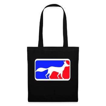 Fox Sport Logo Rouge Bleu Symbole Silhouette Contour - Sac en tissu - noir - Devant