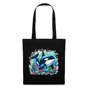 Orque Épaulard - Sac en tissu - noir - Devant