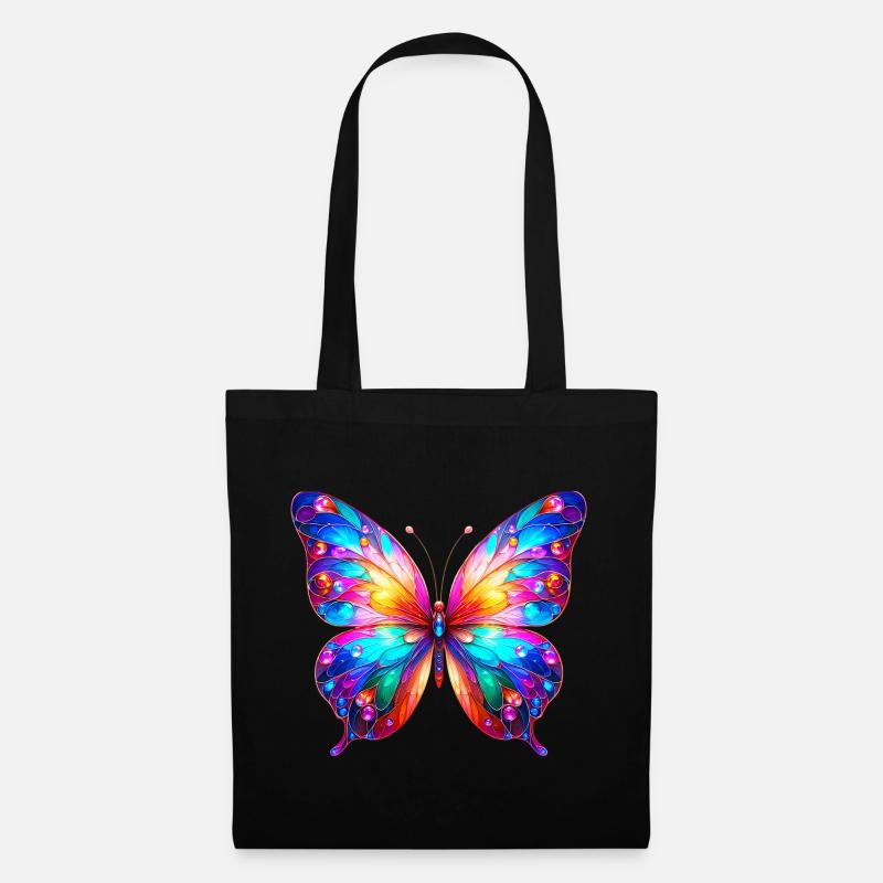 Schmetterling - Stoffbeutel - Schwarz