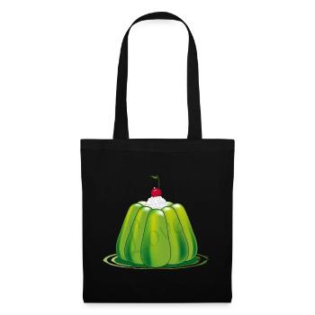 Green Jelly – Stylized Retro Dessert - Tote Bag - black - Front