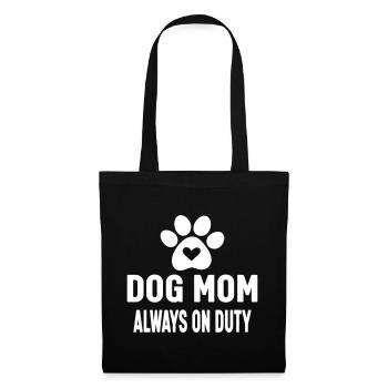 Maman chienne toujours en service - Sac en tissu - noir - Devant