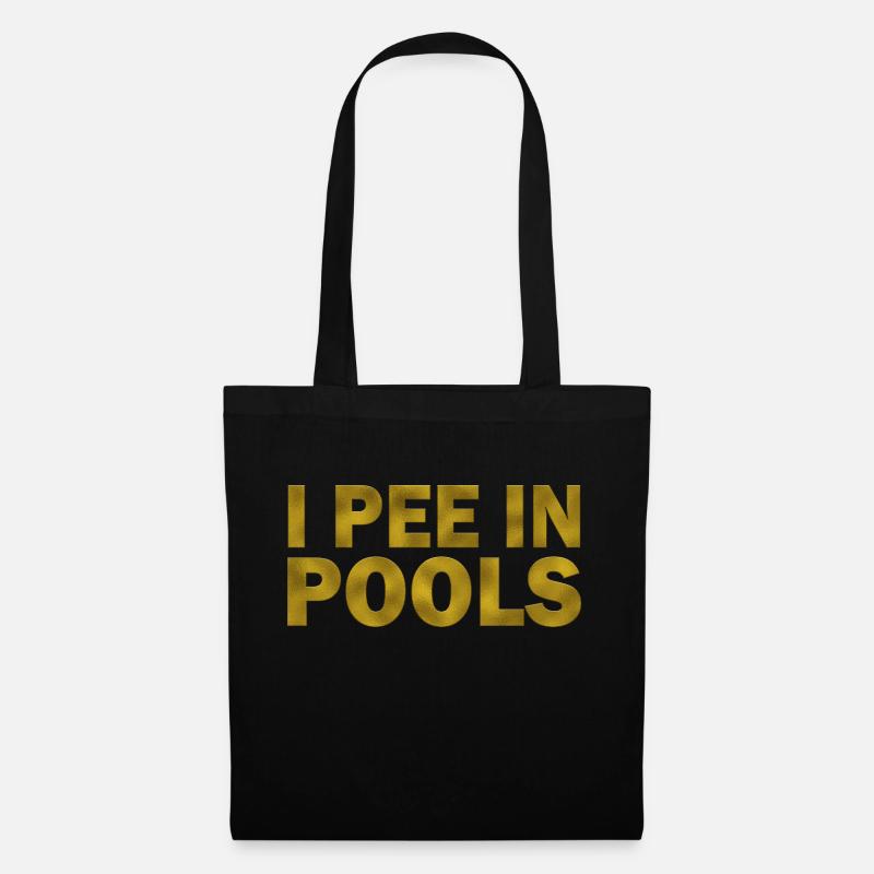 I Pee In Pools - Tote Bag - black